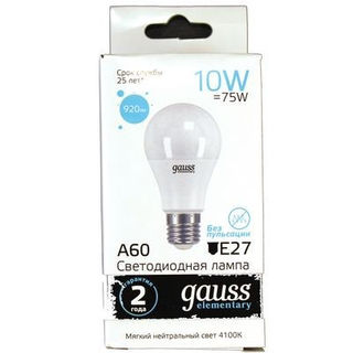Лампа Gauss LED Elementary A60 10 W E27 4100